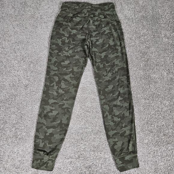 Lululemon Ready To Rulu Joggers Womens 6 Green Camo Jacquard W5DA4S Running Gym - Picture 2 of 11
